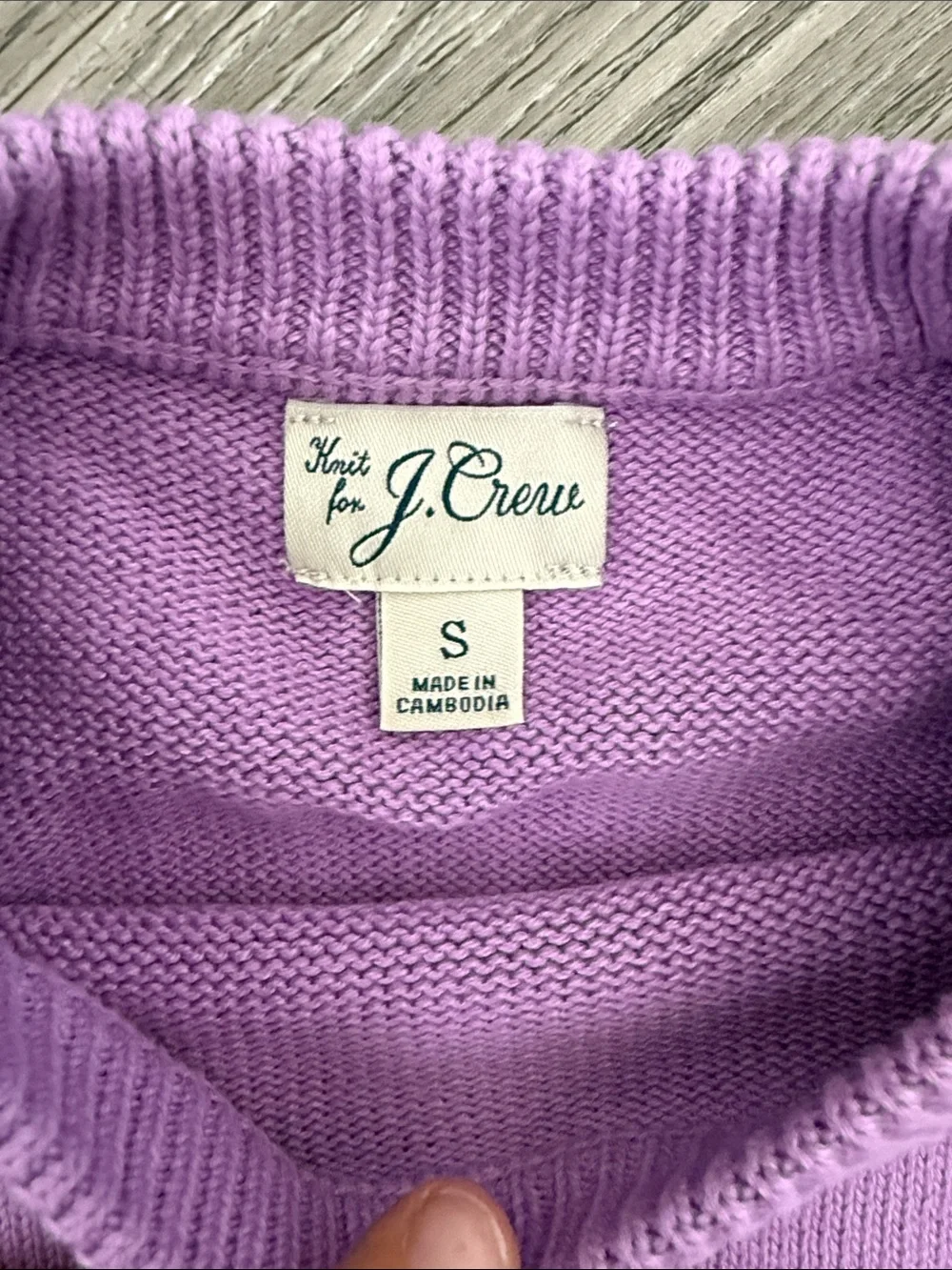 J. Crew Purple Crewneck Sweater 100% cotton Sz S